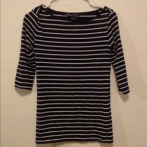 Blue and white striped shirt